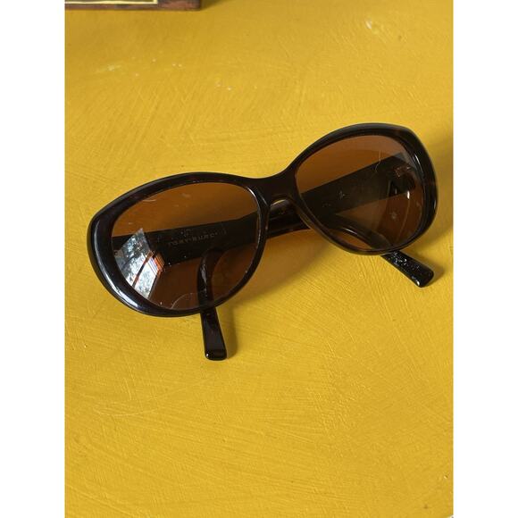 Tory Burch Womens Plastic Sunglasses Brown Designer - Picture 1 of 13